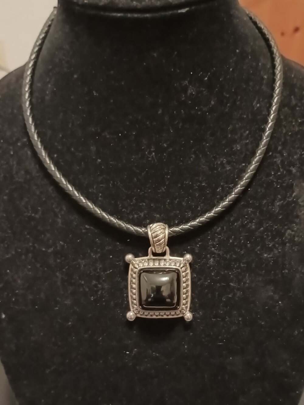 Premier Jewelry Black and Silver BOHO Pendant Necklace